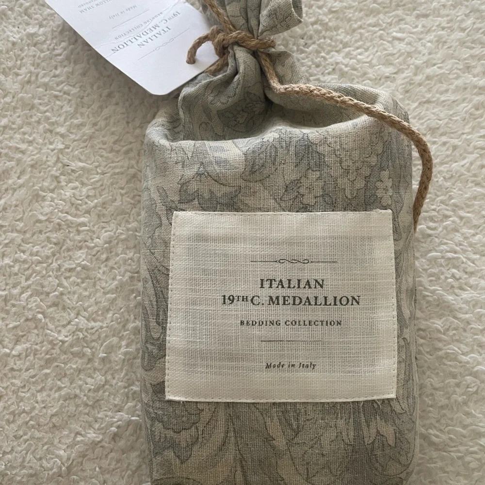 RH Italian Medallion standard Pillow Sham New